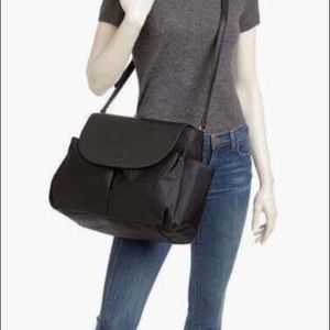 Tory Burch Thea Nylon & Leather Messenger Diaper baby Bag, excellent condition